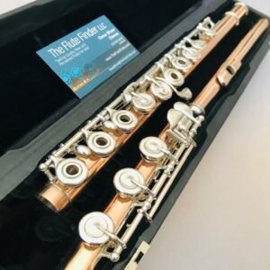Powell 9k Aurumite Conservatory Flute, Sterling Mechanism, Solid 9k Gold Lip, Offset G, Overhauled with Straubinger Pads, Warranty!