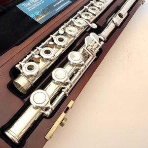 Powell Handmade Commercial All Silver Flute, OVERHAULED! In-line G, B foot, Heavywall, 14k Gold Riser, 1-year Warranty!