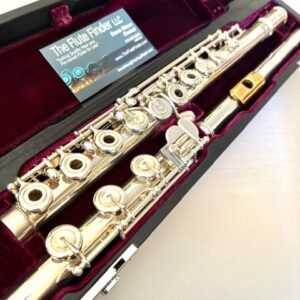 Yamaha YFL-677 Professional Line Flute, Solid Silver Headjoint and Body, Heavywall, Offset G, C# Trill, Split E Mechanism, Gold Plated Lipplate, Warranty!